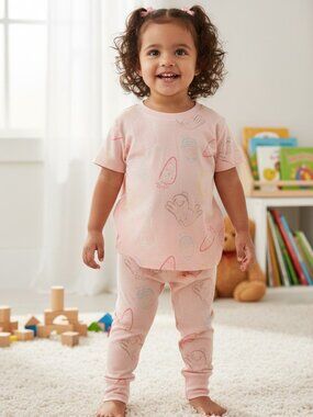 Carter's Bunny 2-Piece Pajama Set Pink Girls 3T
